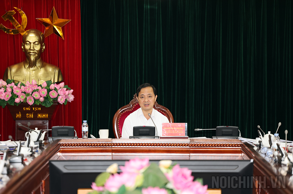 Đồng chí Nguyễn Xuân Trường, Phó Trưởng ban, Trưởng Ban Chỉ đạo chuyển đổi số cơ quan Ban Nội chính Trung ương phát biểu