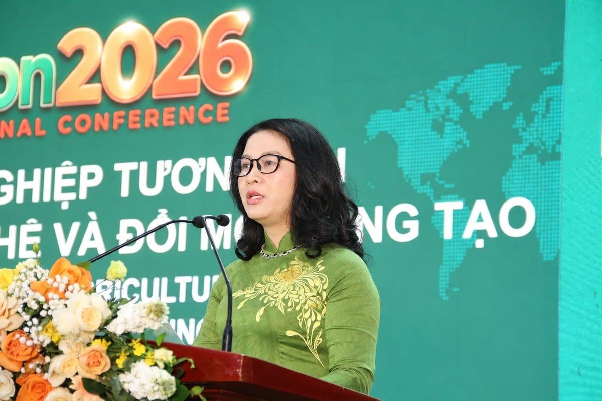 GS.TS. Nguyễn Thị Lan, Giám đốc Học viện Nông nghiệp Việt Nam phát biểu khai mạc hội thảo. Ảnh: Mai Đan. GS.TS. Nguyễn Thị Lan, Giám đốc Học viện Nông nghiệp Việt Nam phát biểu khai mạc hội thảo. Ảnh: Mai Đan.