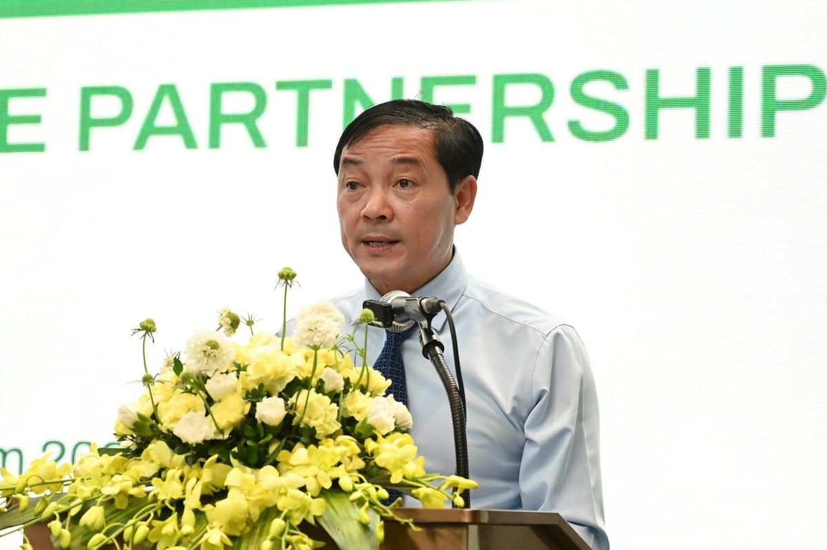 Thứ trưởng Bộ Nông nghiệp và Môi trường Lê Trọng Yên phát biểu khai mạc Hội thảo. Ảnh: Kiều Chi.