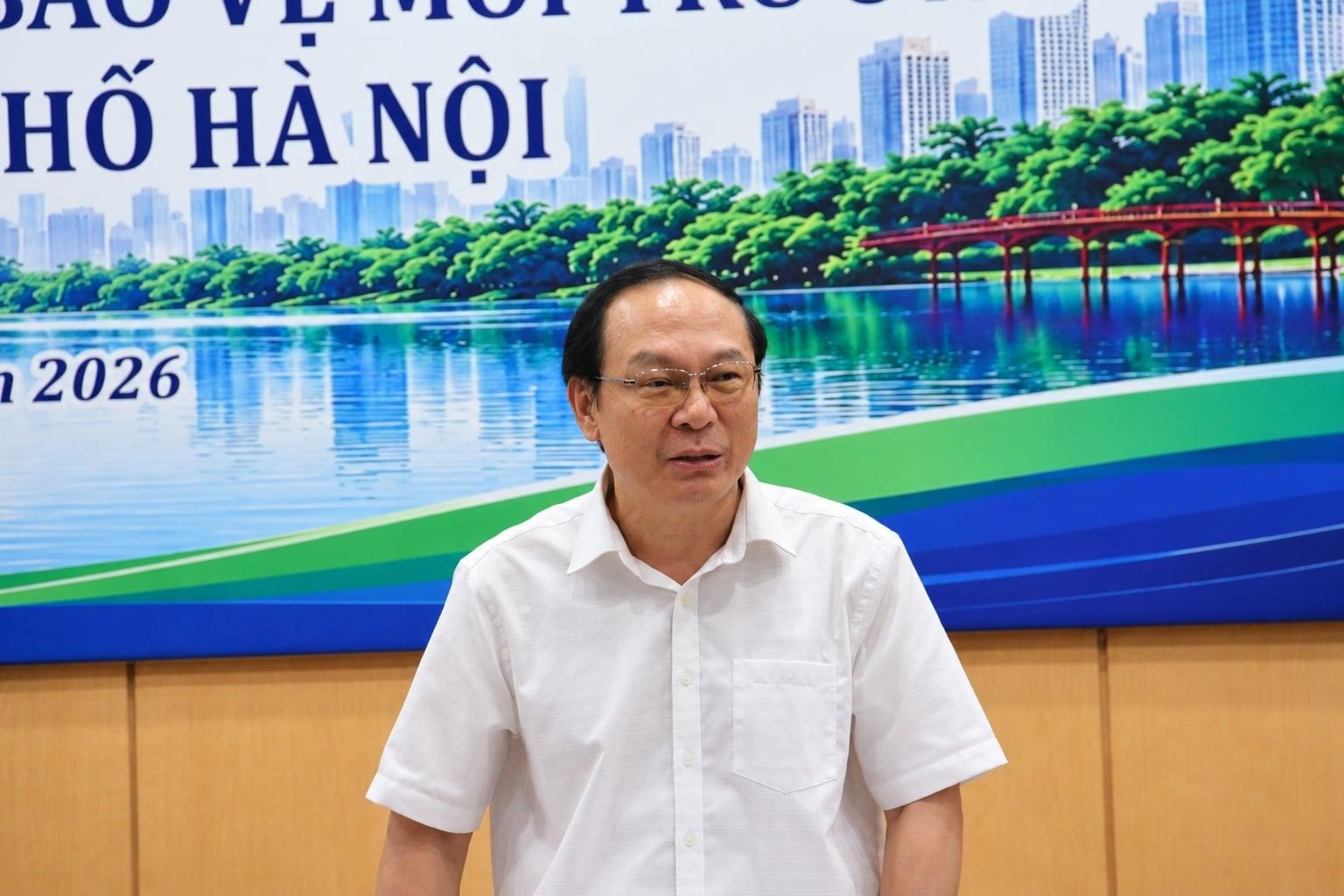 Trợ lý Bí thư Thành ủy Lê Công Thành phát biểu tại hội nghị. Ảnh: Mai Đan.